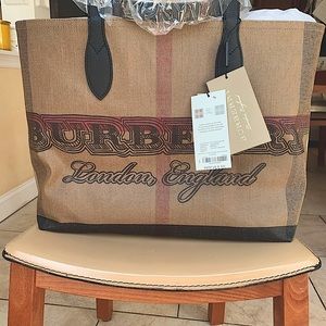 Burberry Doodle Tote Reversible Bag $900